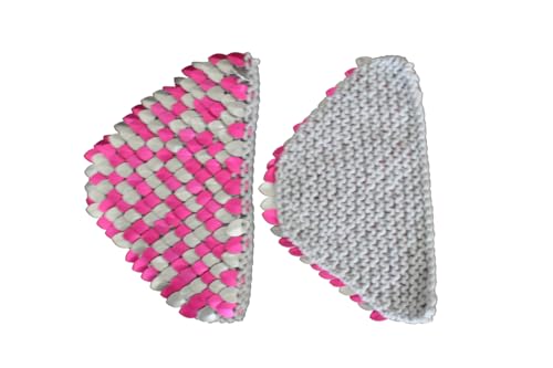 Armor Pauldrons in knitted Dragonhide Scalemail - Hot pink and Silver2