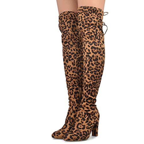 Premier Standard Women's Over The Knee Boot - Sexy Over The Knee Pullon Boot - Trendy Low Block Heel Shoe - Comfortable Boot4