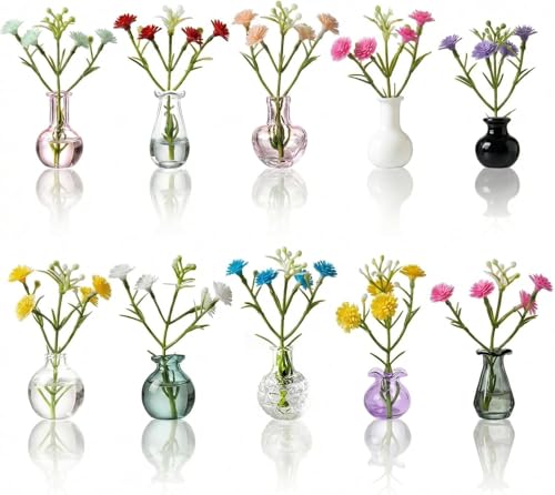 10-Pack Magnetic Mini Clear Glass Bud
