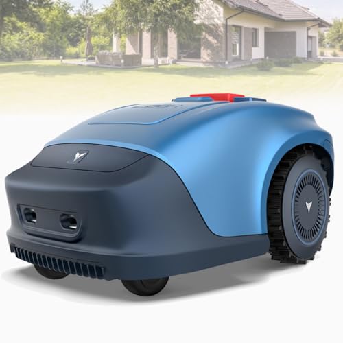 Robot cortacésped multizona, ultra silencioso, altura de corte ajustable de 20 a 55 mm, kit completo de robot cortacésped para cuidado cuidado del césped