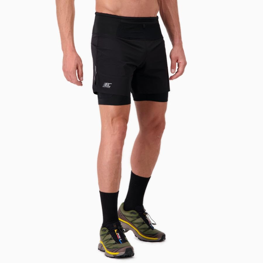 BODYCROSS Męskie szorty/spodenki Onder Ultra Czarne do biegania
