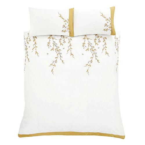 Catherine Lansfield Geborduurd Blossom beddengoedset voor kingsize bedden, polyester, wit - Image 5