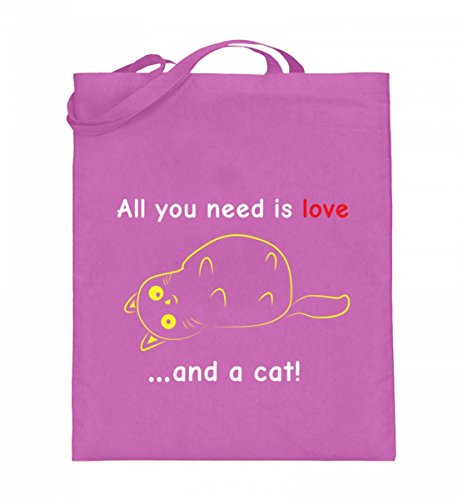Sac en toile de jute chaton rose bonbon pour afficher votre amour des chats