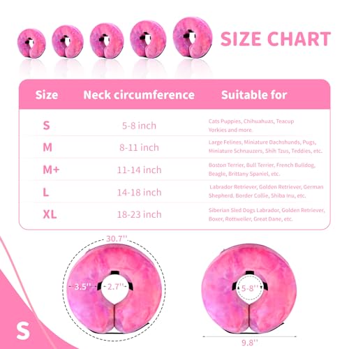 Image of Inflatable Dog Recovery Collar, Dog Cone Collar for After Surgery, Prevent Dogs from Biting & Scratching Wound E-Collars to Help with Healing Soft Pet Recovery Collar Does