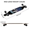 TLHB Longboard Skateboard, 41 Inch Drop Through Longboard Complete 9-Ply Nature Maple Premium Cruiser Long Board for Adults, Teens and Kids - High-Speed Bearings & T-Tool-Spaceman #3