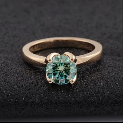 Bague émeraude argent 925 plaqué or 14k pierre de naissance - 3