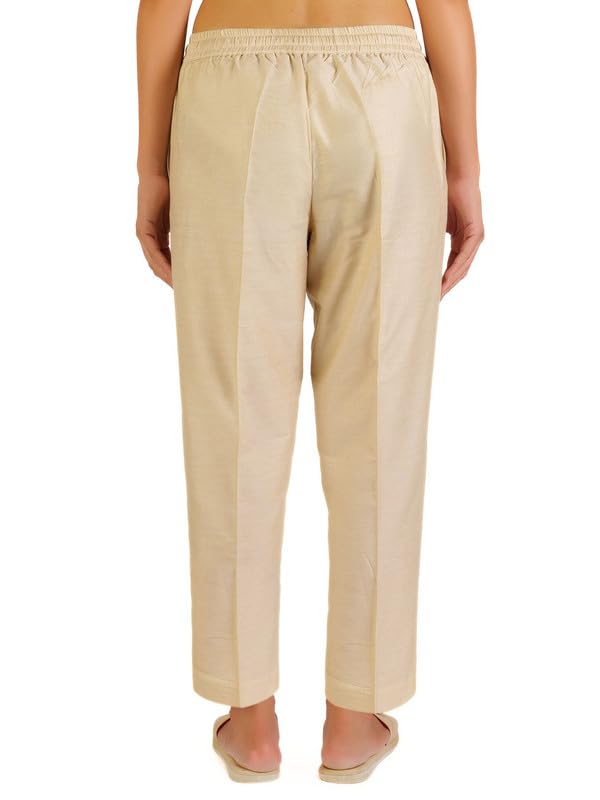 Image of Trouser Pants for Women,Stylish Trousers for Woman for Kurti Relaxed & Regular Straight fit Palazzo,Ethnic Bottom Formal Pants for Women Office wear Casual & Daily Use