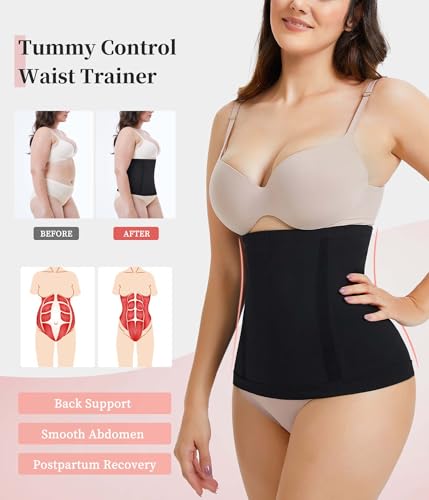 AOSBOEI Waist Trainer Shapewear Tummy Control Waist Cincher Girdle Body Shaper Postpartum Recovery Belt Belly Band Wrap2