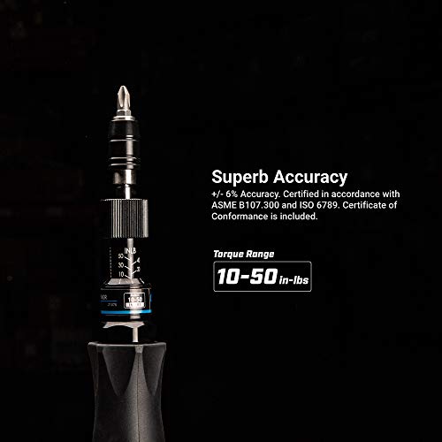 Capri Tools CP21075 Certified Limiting Torque Screwdriver Set, Small, Black