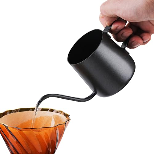 Gooseneck Kettle Stainless Steel Pour Over Coffee Maker 12.3oz/350ml Precision-Flow Spout Camping Coffee Pots Long Narrow Spout Hand Coffee Kettle for Travel Coffee Maker