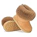 KVbabby Girls Winter Boots Toddler Snow Boots Kids Warm Shoes Fur Lined Fashion Ankle booties Non-Slip Brown B 11 M US Little Kid=CN 30