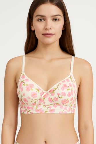Image of Viola's Secret 6 Pack of Color Print T-Shirt Bras B Cup C Cup and D Cup