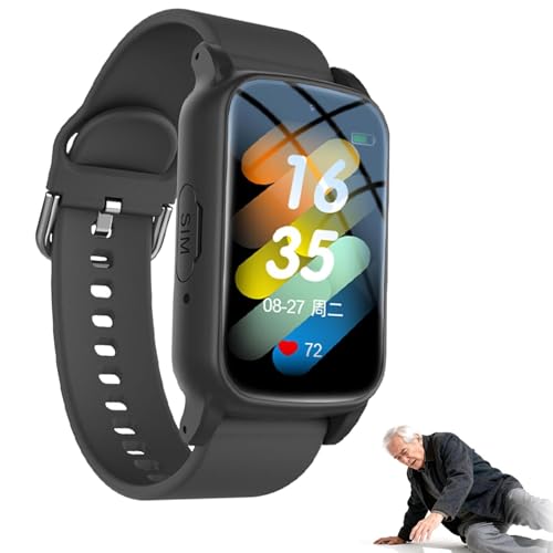 Reloj inteligente con detección de caídas, dispositivos de alerta de caídas para ancianos, función de llamada y videollamada, batería de 600 mAh, precisión de 5 a 15 m, ideal para pacientes y personas