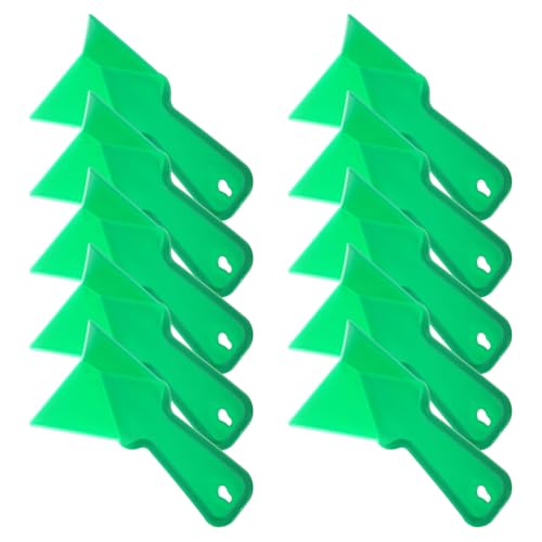 Anneome Juego de 10 Llanas para Esquinas Interiores y Exteriores de Paneles de Yeso Herramienta de Plástico para Forma a Bordes Pequeños Llana para Concreto y Yeso Color Verde Tamaño