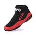 FJJLOVE Scarpe da Pugile Unisex, Stivali da Boxe Traspirante Stivali da Wrestling Non-Slip Leggero Stivaletti in Gomma Sole Boxer Scarpa per Le Donne Uomini,Rosso,43