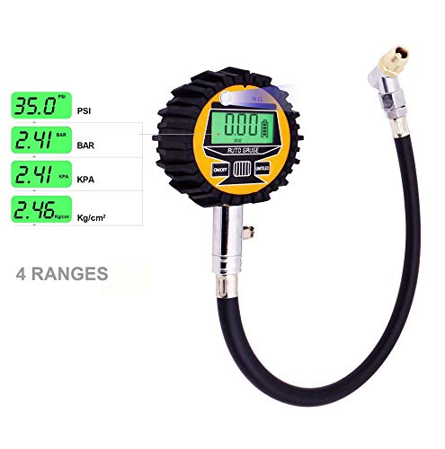 Lumiereholic Medidor digital de presión de neumáticos para coche, camión, motocicleta, bicicleta