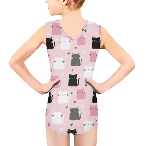 Image of Mumeson Girls One Piece Swimsuits Lightweight V-Neck Swimwear Bathing Suits for Little Girls 3-14 Years