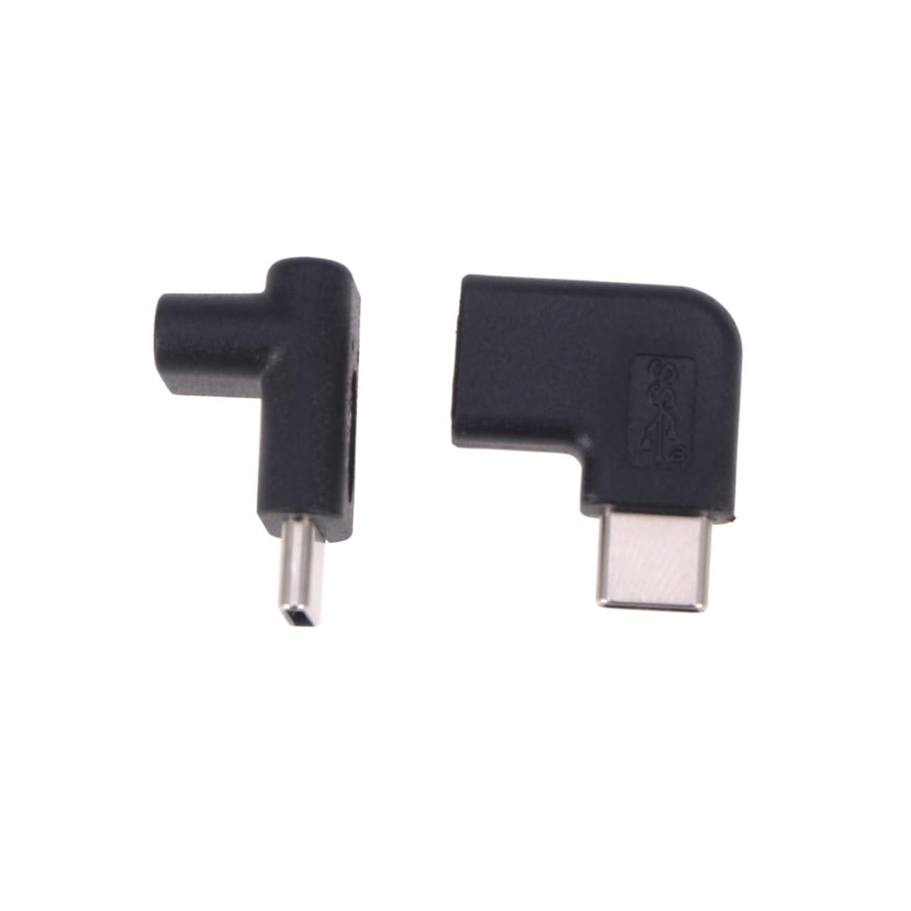 Cable cargador Tipo C con adaptador USB C de ángulo recto y convertidor Tipo C pack 2 8