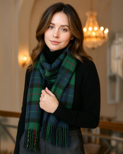 Achillea Long & Wide Scottish Tartan Plaid Shawl Wrap – Soft Cashmere Feel Winter Scarf, Outlander-Inspired Christmas Gift2