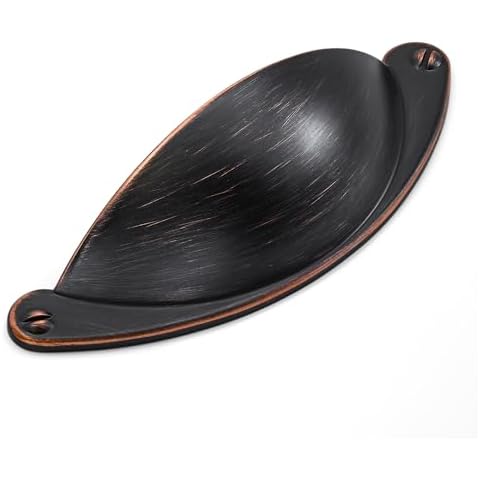 HESTIA HARDWARE 10 Pack | 2.5 Inch Drawer Pulls Oil Rubbed Bronze Pulls For Cabinets And Drawers And Dresser Drawer Pulls | Bathroom Drawer Pulls| Kitchen Cabinets Handles | Cup Drawer Pulls (Z7.10.O) Cover
