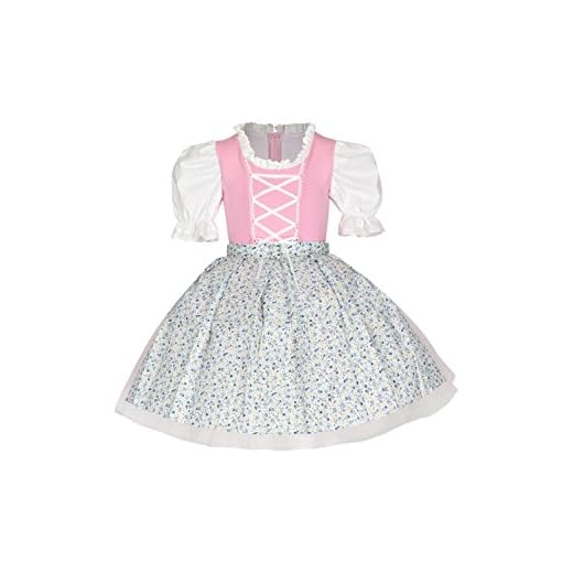 dansmönster barn träningskläder/dirndl Tutu ballerina med tyllrock och förkläde (2-delar) – trolleriltigt tyllplagg för små ballerinor.