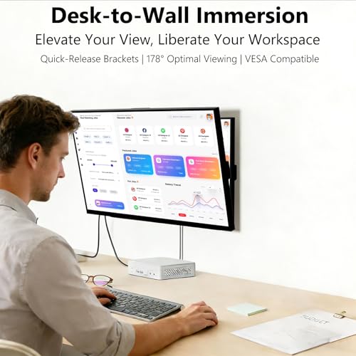 Image of Touchscreen Monitor 24 Inch with Webcam Full HD 2560x1440P @100Hz 10-Point Multi Touch Screen PC Monitor, HDMI VGA USB Port, Built-in Speakers