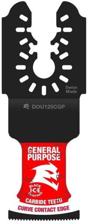 Amped Demo Demon Universal Fit Carbide Oscillating Blade for General Purpose Cuts - 1-1/4" Cutting Width, 1-1/2" Cutting Depth, 3-Pack - DOU125CGP3