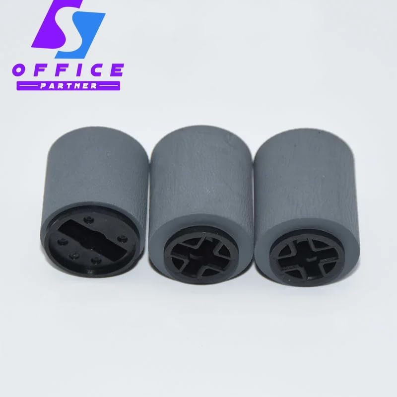 Close-up of three pickup feed rollers