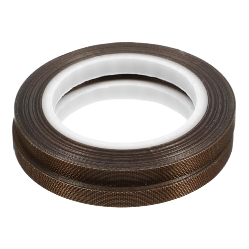 Homoyoyo Cinta de Ptfe para Selladora al Vacío, Cinta Aislante Térmica Resistente al Calor, Alta Temperatura 0,13 Mm X 5 Mm X 10 M, 2 Piezas para Uso Industrial y Sellado Manual