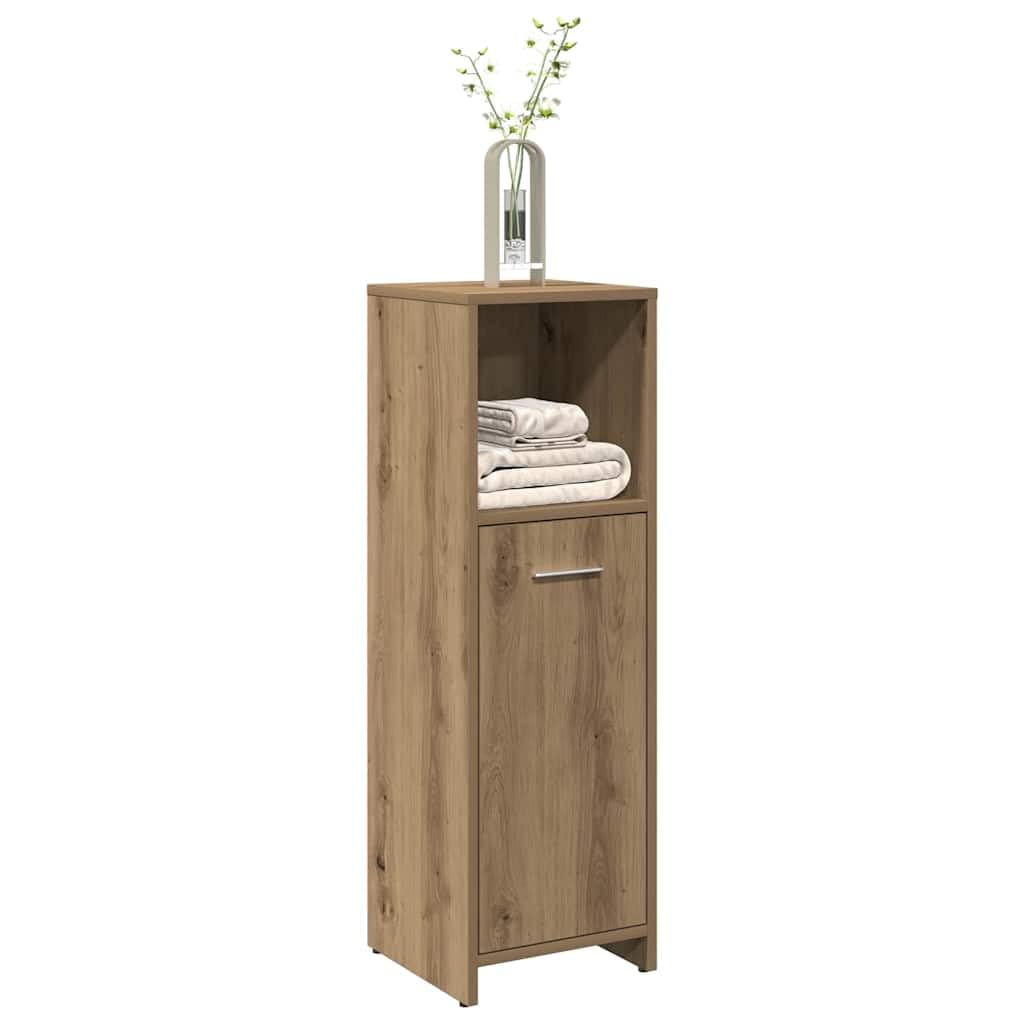 Armoire de salle de bain en chêne Artisan - 30 x 30 x 95 cm - Meuble de salle de bain - Meuble de salle de bain - Montage mural - Rangement moderne avec poignée pour l'ordre