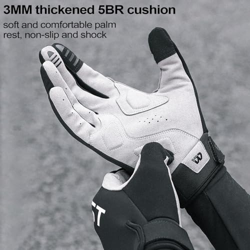 Gants de cyclisme pour temps froid réfléchissants et tactiles - 3