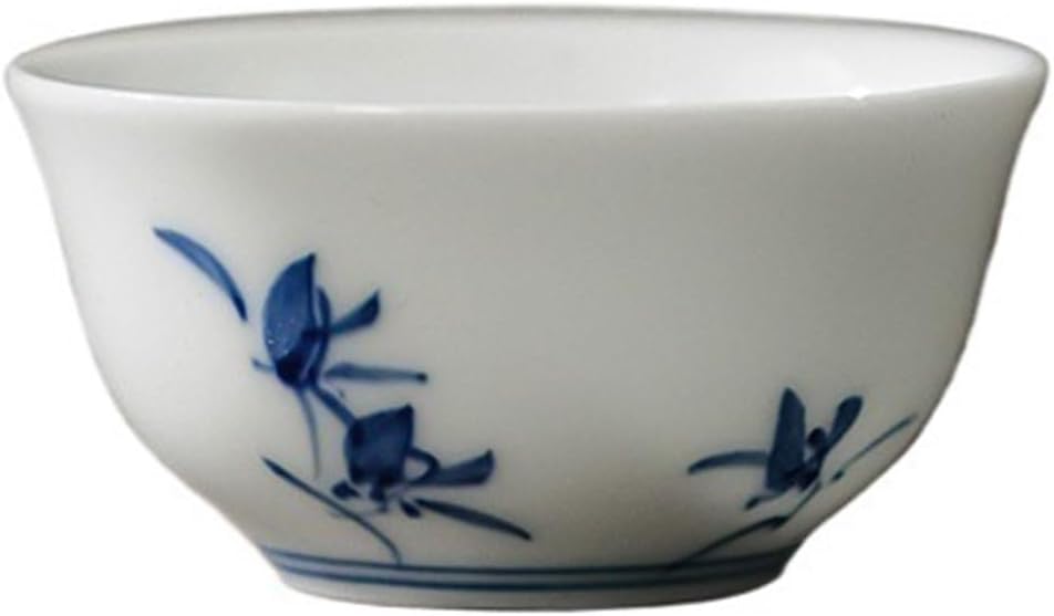 GSOUL Kungfu Tea cup Study Chinese Style Hand-painted Butterfly Orchid Small Teacup Home Host Cup Single Kung Fu Tea Set Small Tea Cups