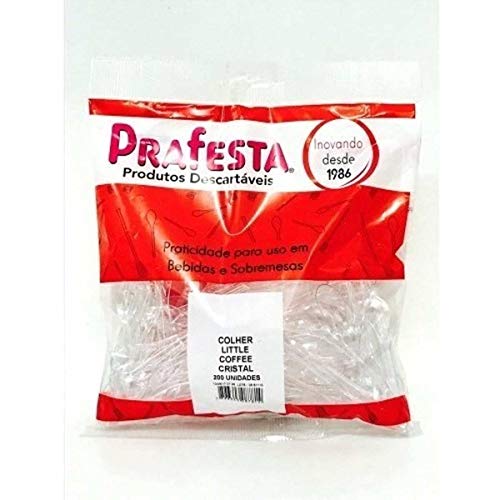 Colher Little Coffee, Prafesta, Cristal, Pacote com 200 Unidades