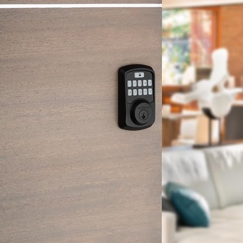 Kwikset 99420-003 Aura Bluetooth Programmable Keypad Door Lock Deadbolt Featuring SmartKey Security, Iron Black thumbnail 8