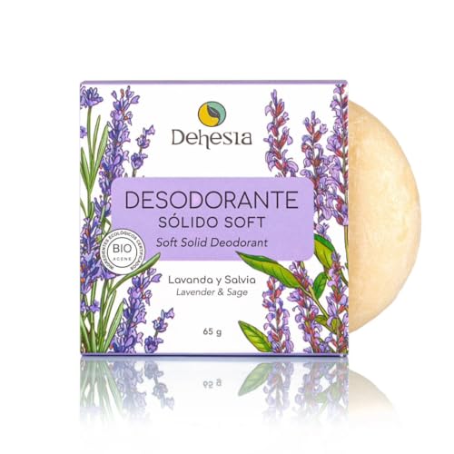 Desodorante 100% natural sin aluminio y sin alcohol | Formato sólido, fácil de usar, eficaz y saludable. | Con lavanda, salvia, zinc y aceite de coco. Ecológico y vegano | Ideal para pieles sensibles