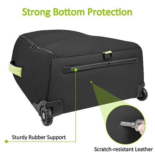 YOREPEK Padded Stroller Travel Bag with Wheels for Airplane, Fits Nuna Mixx Next/Triv Next(Remove All Wheels), with a Separate Pocket to Store Stroller Wheels, Gate Check Stroller Bag for Air Travel - Thumbnail 4