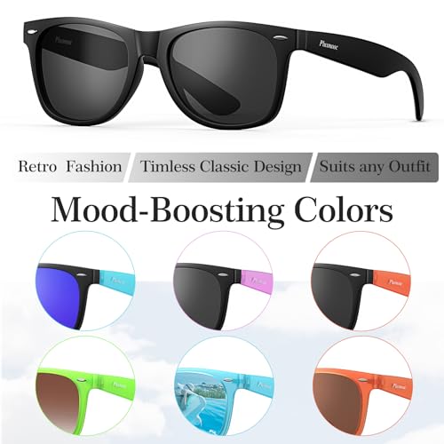 Polarized Sunglasses Womens Men,Trendy Black Sun Glasses,Classic Dark Shades for Driving Fishing, UV400 Protection3