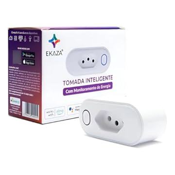EKAZA, Tomada Inteligente 16A, WI-FI, Com medidor de consumo, Compatível com Alexa e Google Assistente – T005