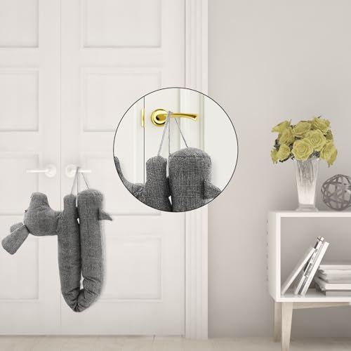 Newthinking Heavy Draught Excluder for Doors Cushion, 38 Inches Under Door Draught Excluder with Hook Loop for Doors, Air Door Draft Stopper Front Noise Blocker for Bottom of Door with Hanging Loops - Image 4