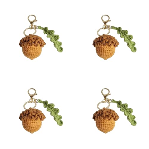 Pendentif en forme de gland crocheté léger : porte-clés artisanal femme