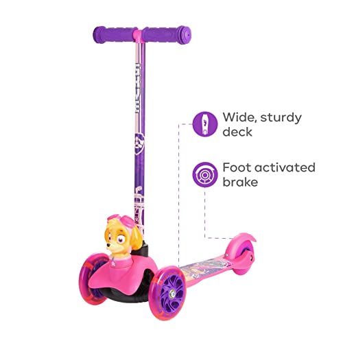 Sakar Self Balancing Toddler Scooter With Light-Up Wheels - Extra Wide Deck, 3 Wheel Platform, Foot Activated Brake, 75 Lbs Limit, Scooter For Kids Ages 3-5 #TOP4