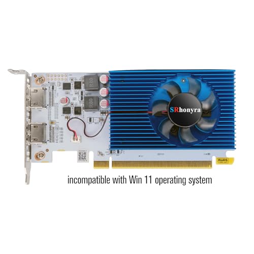 Image of R5 230 2GB DDR3 Low Profile Graphics Card | Dual HDMI 1080P,PCIe 2.0 x16,Support Splicing Mode 20 Watts