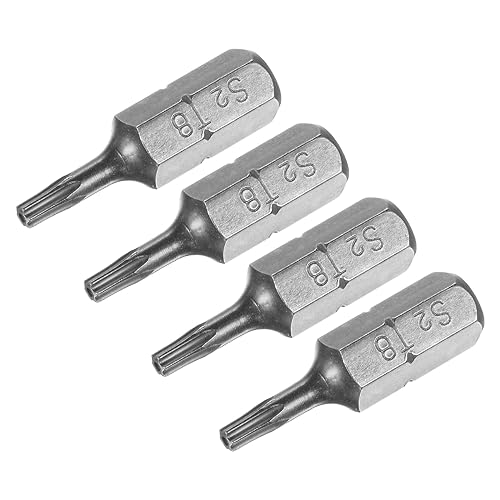 uxcell Torx Bits 1/4 Inch Hex Shank 25mm Length Magnetic Screwdriver T8 Screw Driver Bit S2 Alloy Steel 4pcs