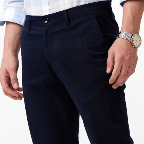 Image of BASICS Premium Cotton Stretch Formal Trousers for Men | Office Pants