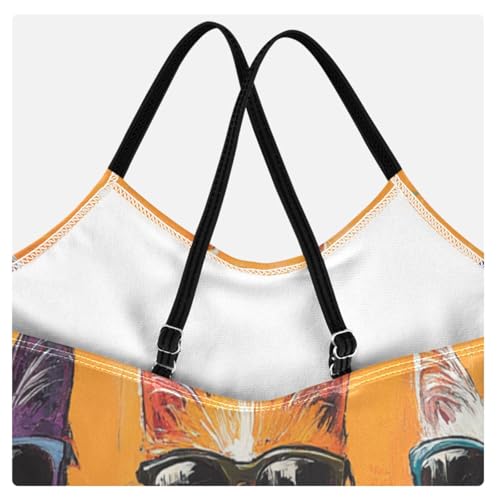 CaTaKu Girls One Piece Swimsuits Cats Sunglass Funny Toddler Bathing Suit for Girls Kids Swimwear 3-10Y4