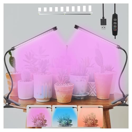 Image of Sunny Power Clip On Grow Lights for Indoor Plants Full Spectrum for Seeding