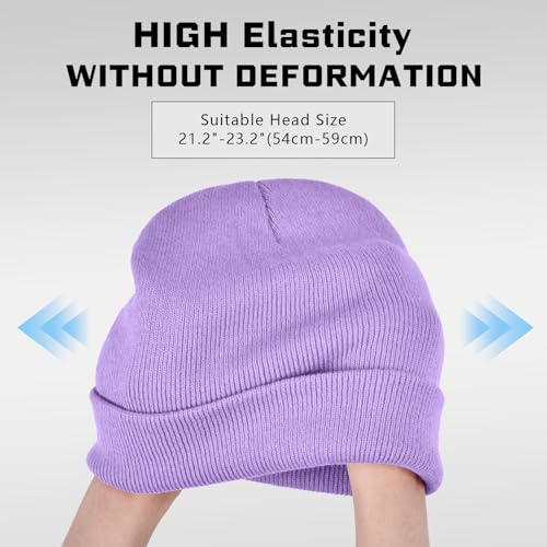 Image of ZOORON Beanie for Men Women Warm Winter Hat Unisex Soft Knit Cuffed Beanie