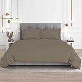 Picture of CharlottelyHues 3 Piece Duvet Set - 1000 Thread Count 100% Egyptian Cotton Breathable, Soft Duvet Cover Set with Zipper & Corner Ties Quilt Cover Sateen Weave Durable Duvet - Queen/Full (Beige)