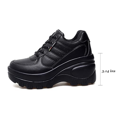 Women's Chunky Platform Lace Up Sport Walking Shoes Orthopedic Wedge Casual Shoes with Arch Support4