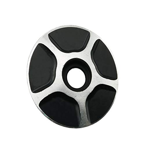 HJ Garden Bicycle Headset Top Cap Replacement Part Aluminum Threadless Bicycle Headset Cover Parts Replacement, Black - Thumbnail 3
